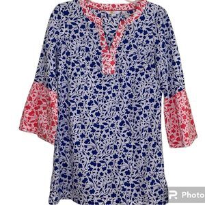 Boden - Jodie Floral Colorful Print Tunic, Cover-Up, Casual Dress. Size 6R